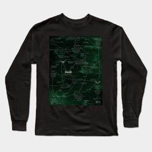 Horror Sub-Genre Flow Chart Green (portrait) Long Sleeve T-Shirt